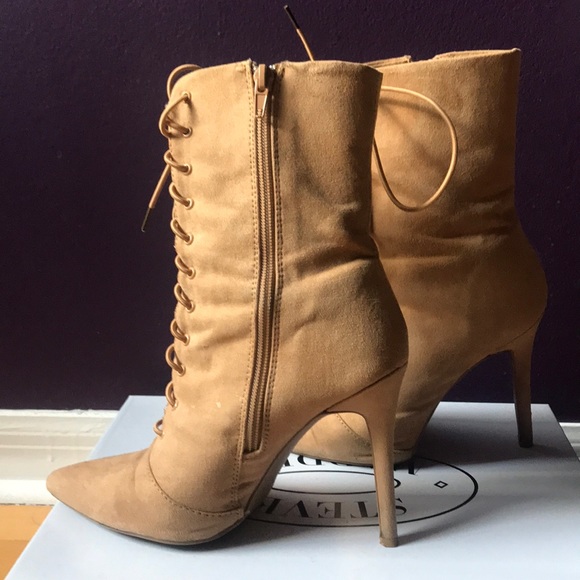 Nude tie up pointed yeezy style booties - Picture 6 of 6